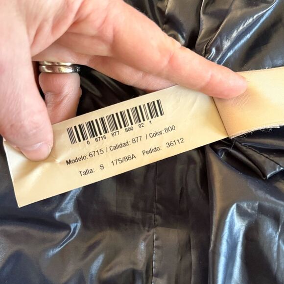 Massimo Dutti 165g Duck Down Feather Black Long Length Puffer Coat | Size S - Picture 11 of 12